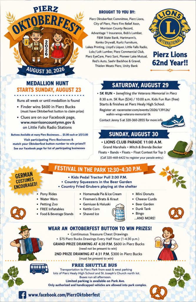 Pierz Oktoberfest 2026